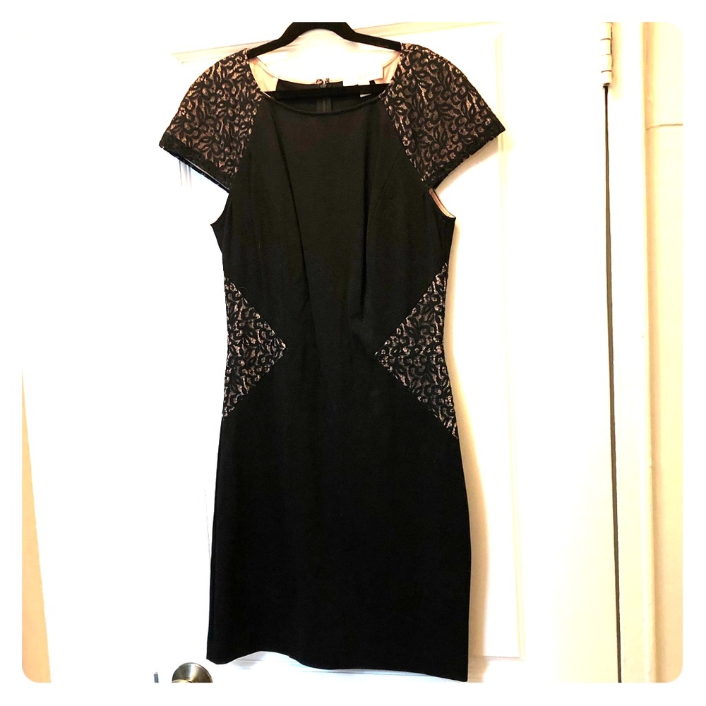 Black dress with lace detail